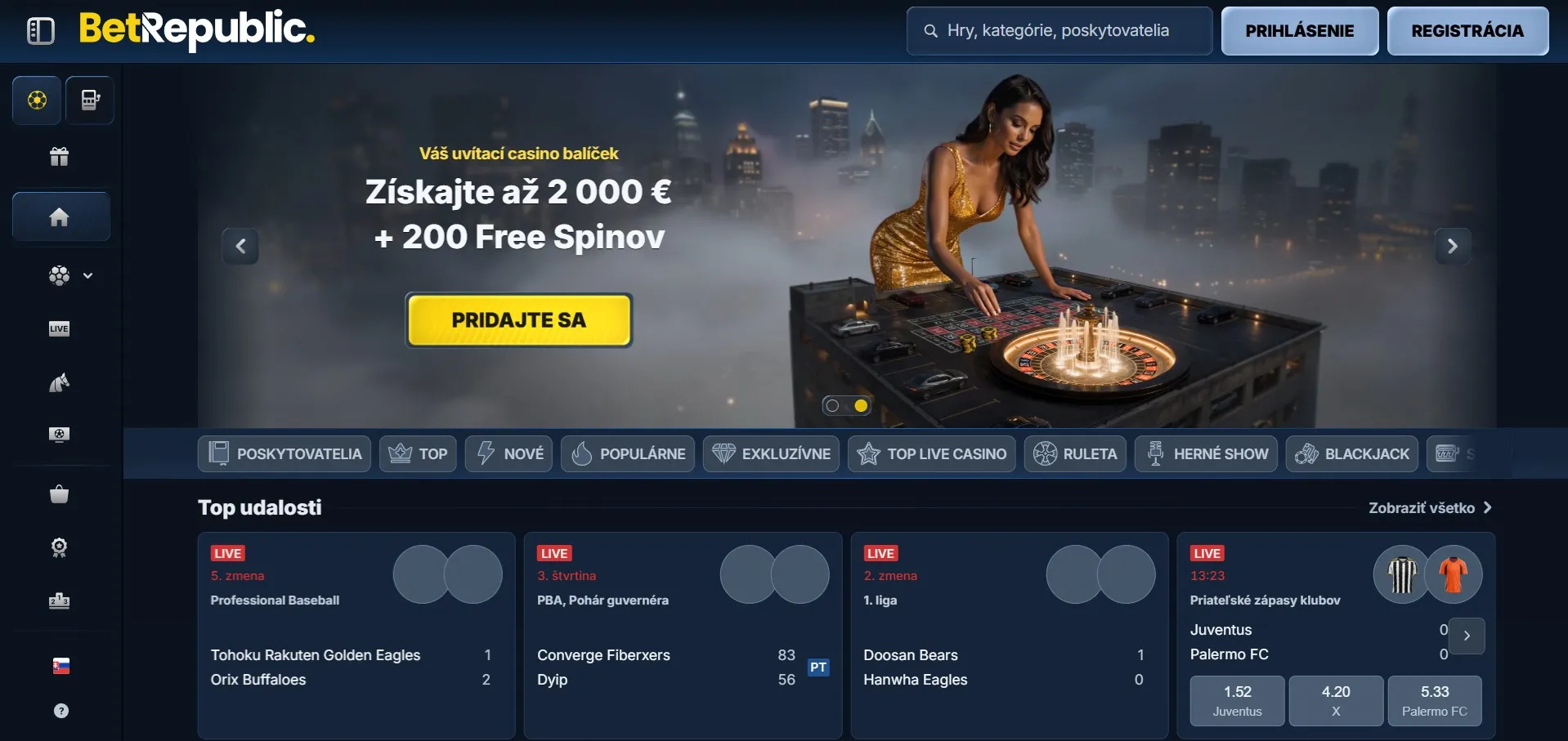 main BetRepublic Casino – spletna igralnica 2026